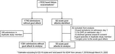 Gout Arthritis During Admission for Decompensated Heart Failure—A Descriptive Analysis of Risk Factors, Treatment and Prognosis